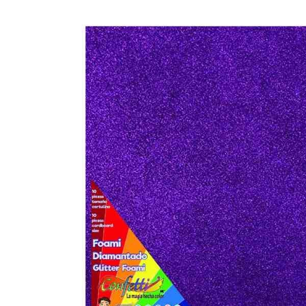 FOAMY DIAMANTADO 55X43CM. MORADO E.10 C.300